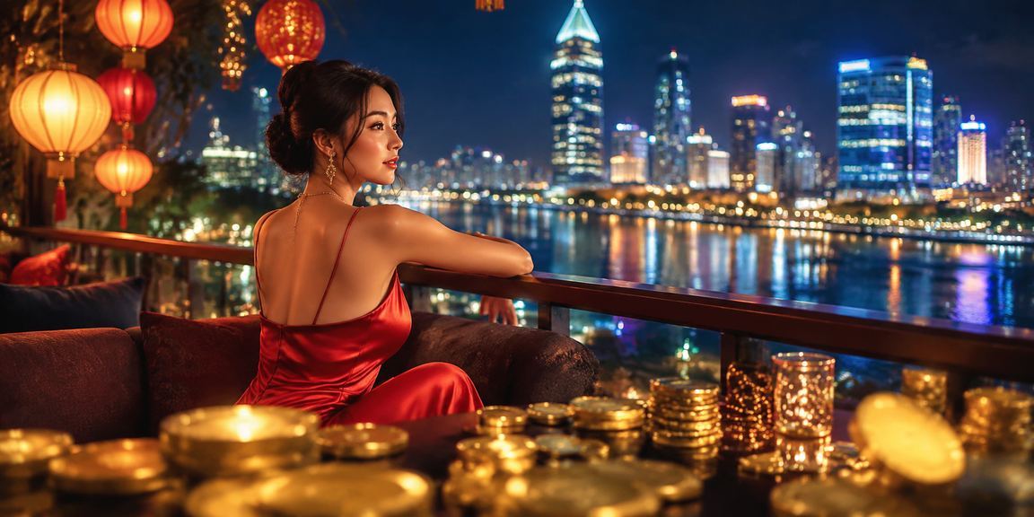 Người dùng xem kết quả xổ số tại TP. Hồ Chí Minh dưới ánh đèn lồng truyền thống